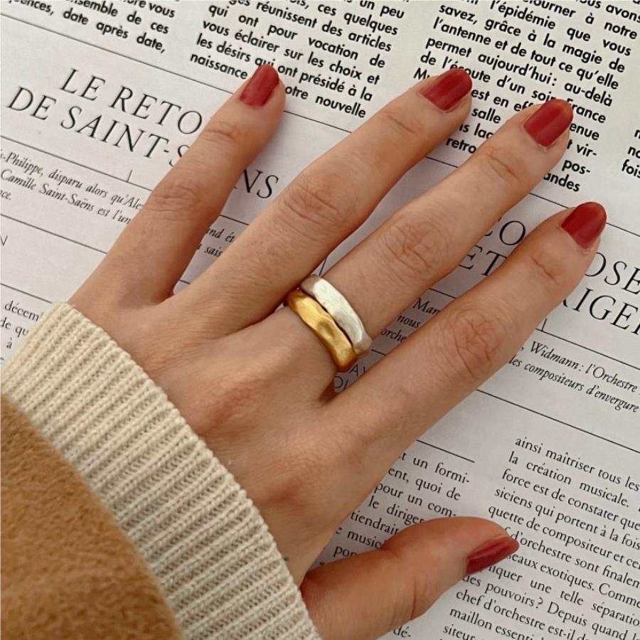 Precioso anillo de plata de ley 925 con baño mate geométrico floral para mujer