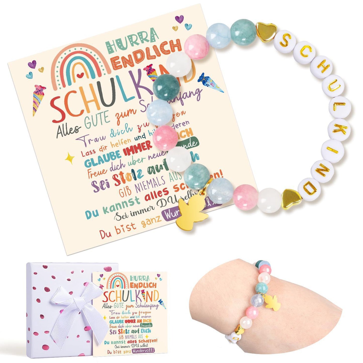 Minimalist Acrylic Letter Beaded Bracelet for Women