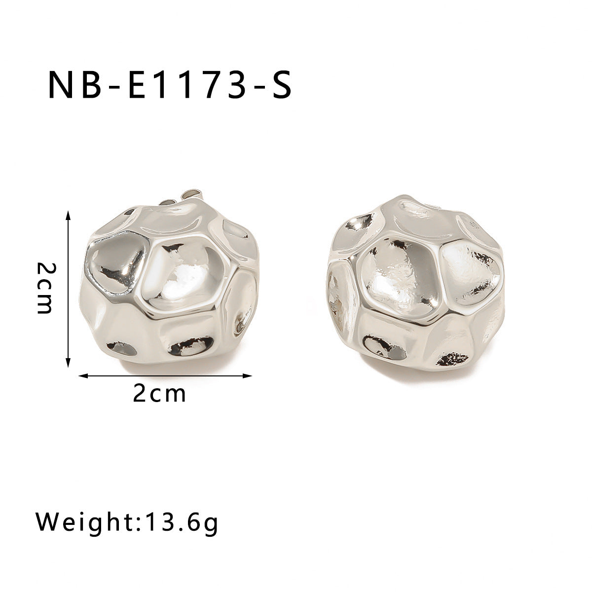 Minimalist Geometric Honeycomb Texture Stainless Steel Polished Hollow Hoop Earrings for Women