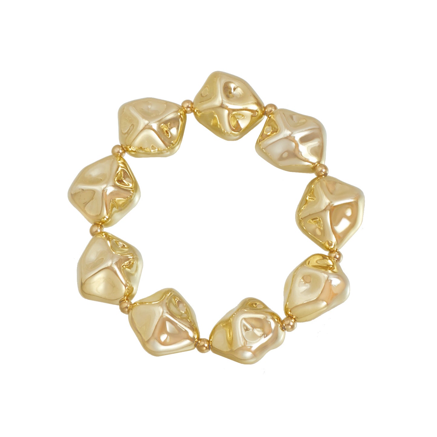 Casual Geometric Heart Shaped Alloy Plated Beaded Necklace Set for Women