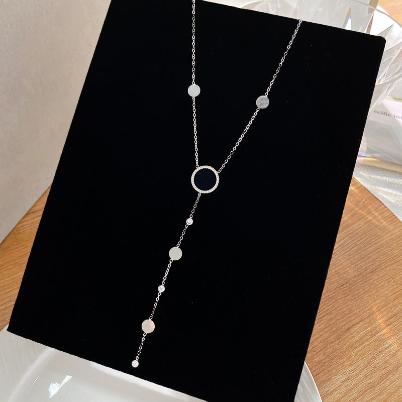 Sporty Casual Gold Plated Titanium Steel Necklace Unisex