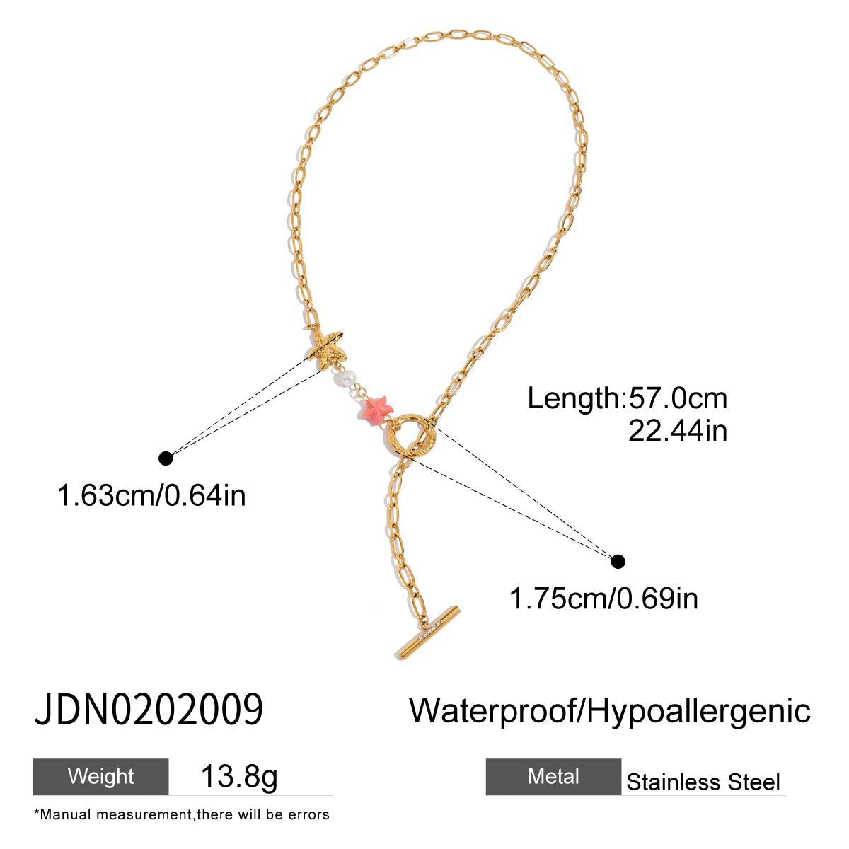 Elegant Minimalist Geometric Heart Plated Titanium Steel Pendant Stainless Steel Necklace for Women