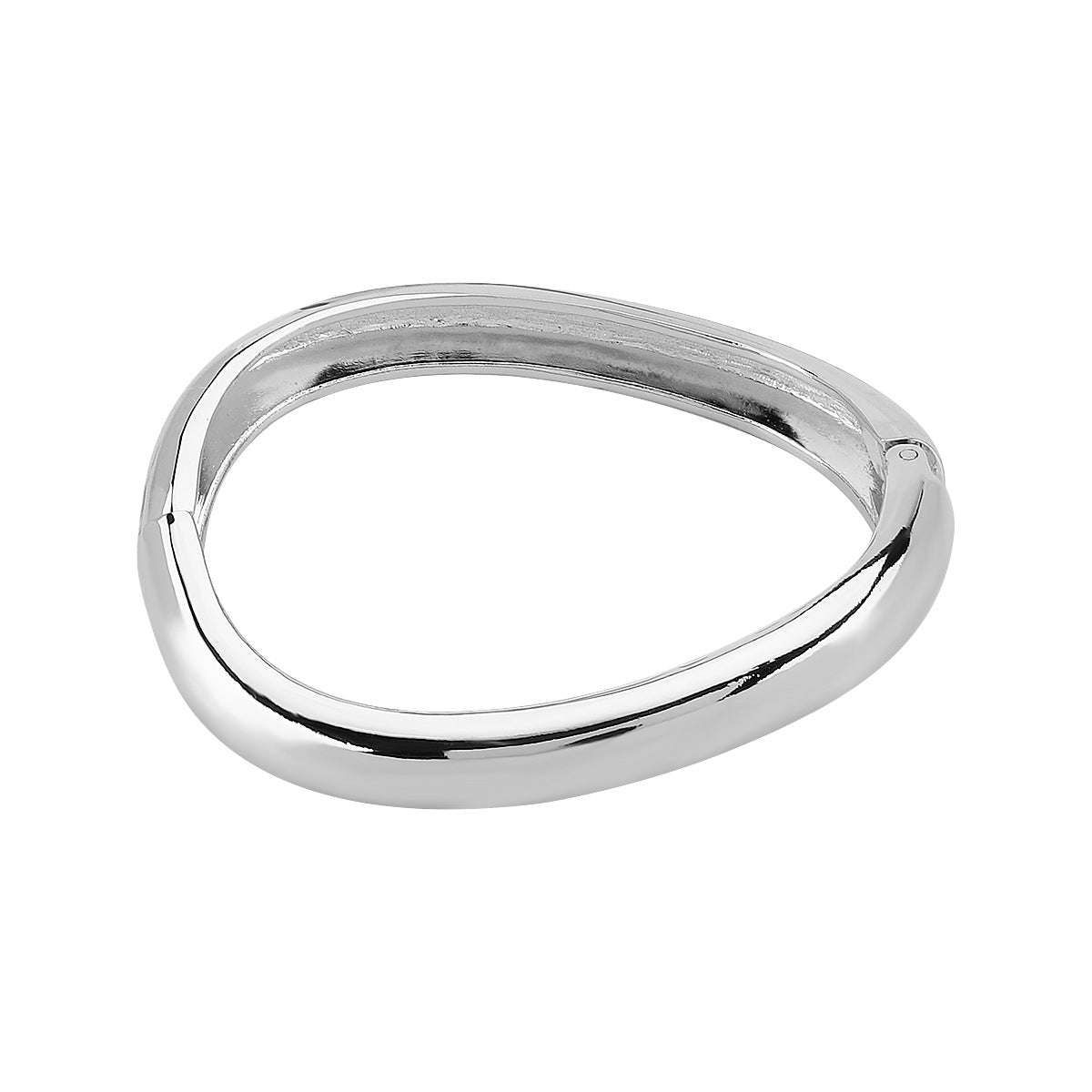 Pulsera de Aleación Irregular Geométrica con Cierre de Resorte para Mujer, Accesorio de Moda Minimalista Galvanizado