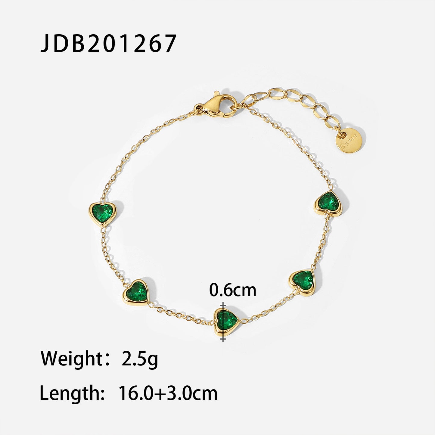 Pulsera de Cadena de Caja de Acero de Titanio Enchapado de Lujo Geométrico con Detalles de Diamantes de Imitación para Mujeres