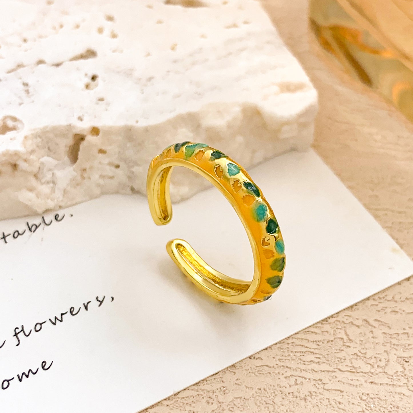 Bohemian Luxury Geometric Alloy Plated Ring for Women