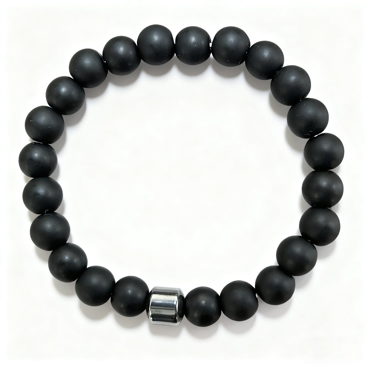 Handmade Geometric Round Synthetic Stone Beaded Bracelet Unisex