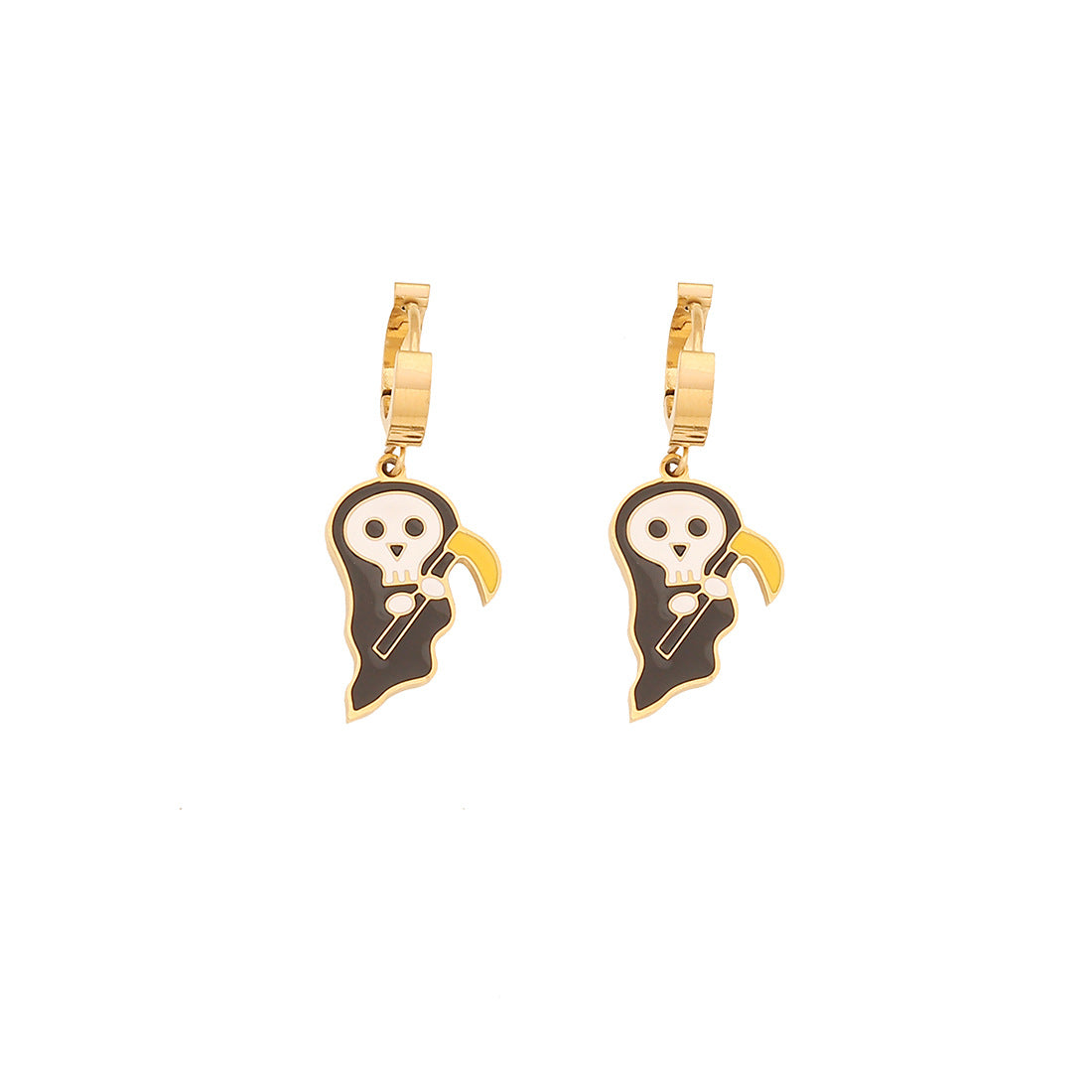 Collana giocosa a tema Halloween in acciaio inossidabile con finitura galvanizzata per donna