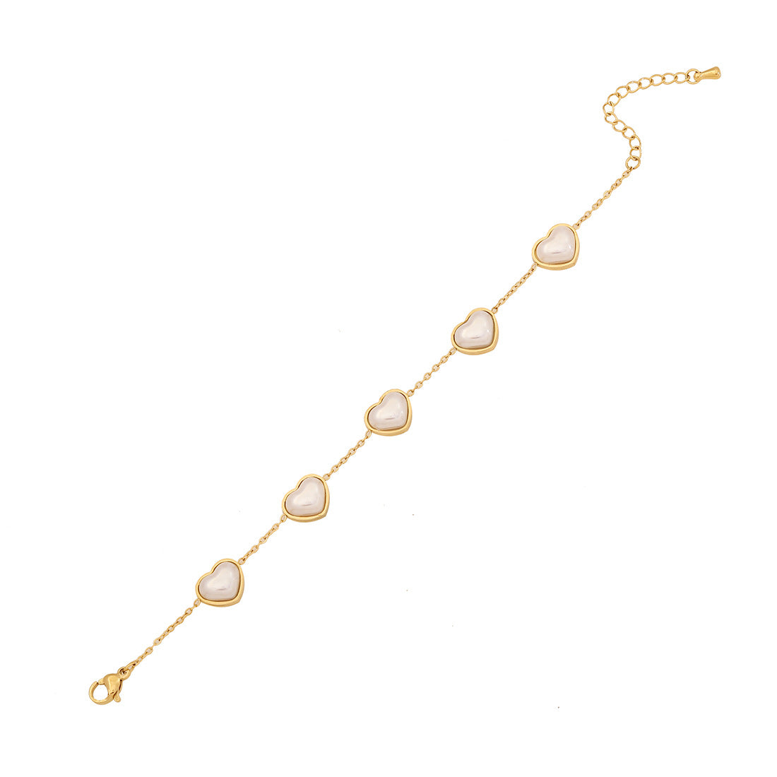 Collana con ciondolo in acciaio inossidabile a forma di cuore e floreale in stile OL alla moda, con finitura placcata e catena a O