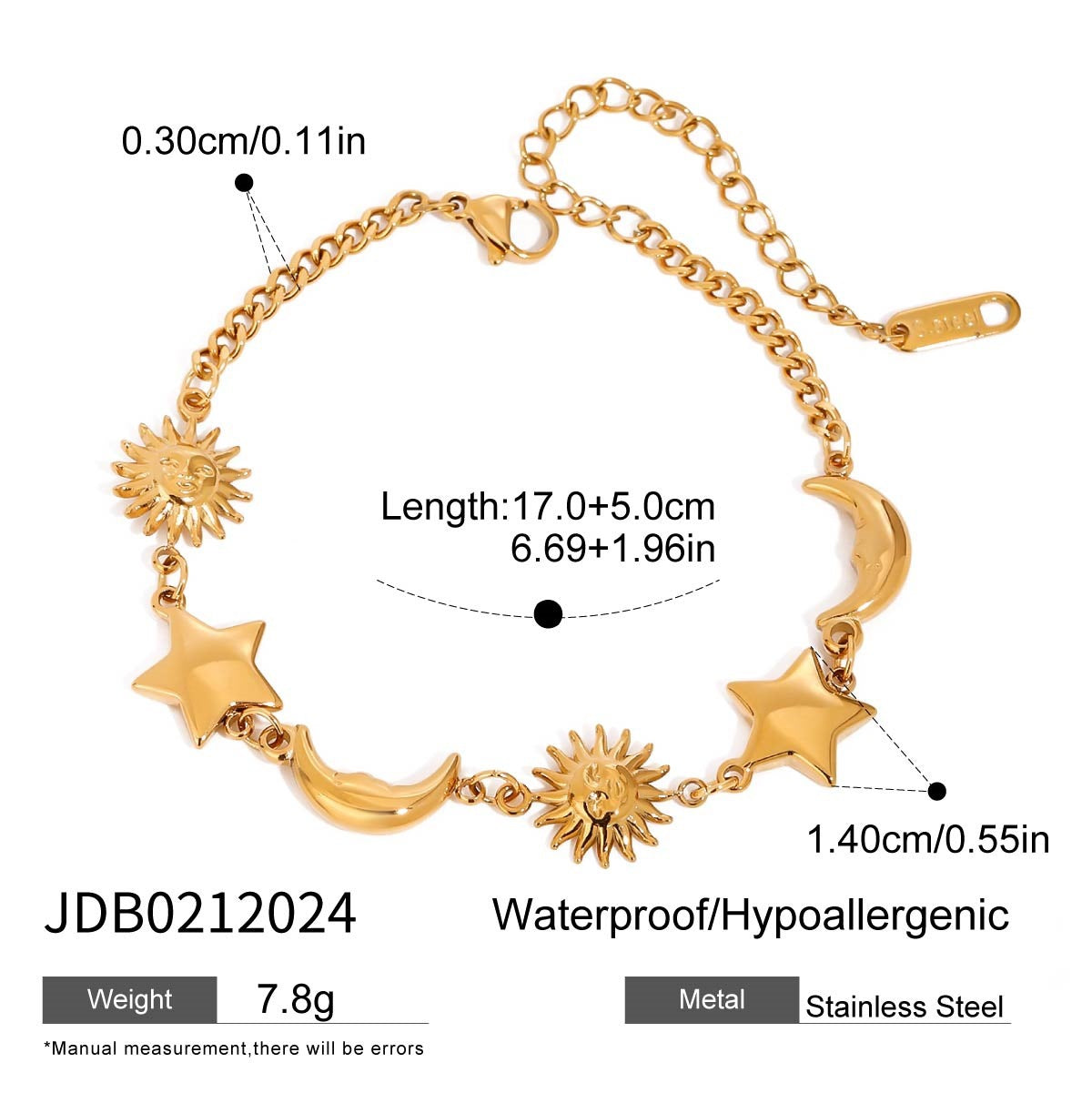 Pulsera minimalista de acero inoxidable con forma de estrella para mujer con acabado chapado, diseño geométrico, accesorio de moda de lujo