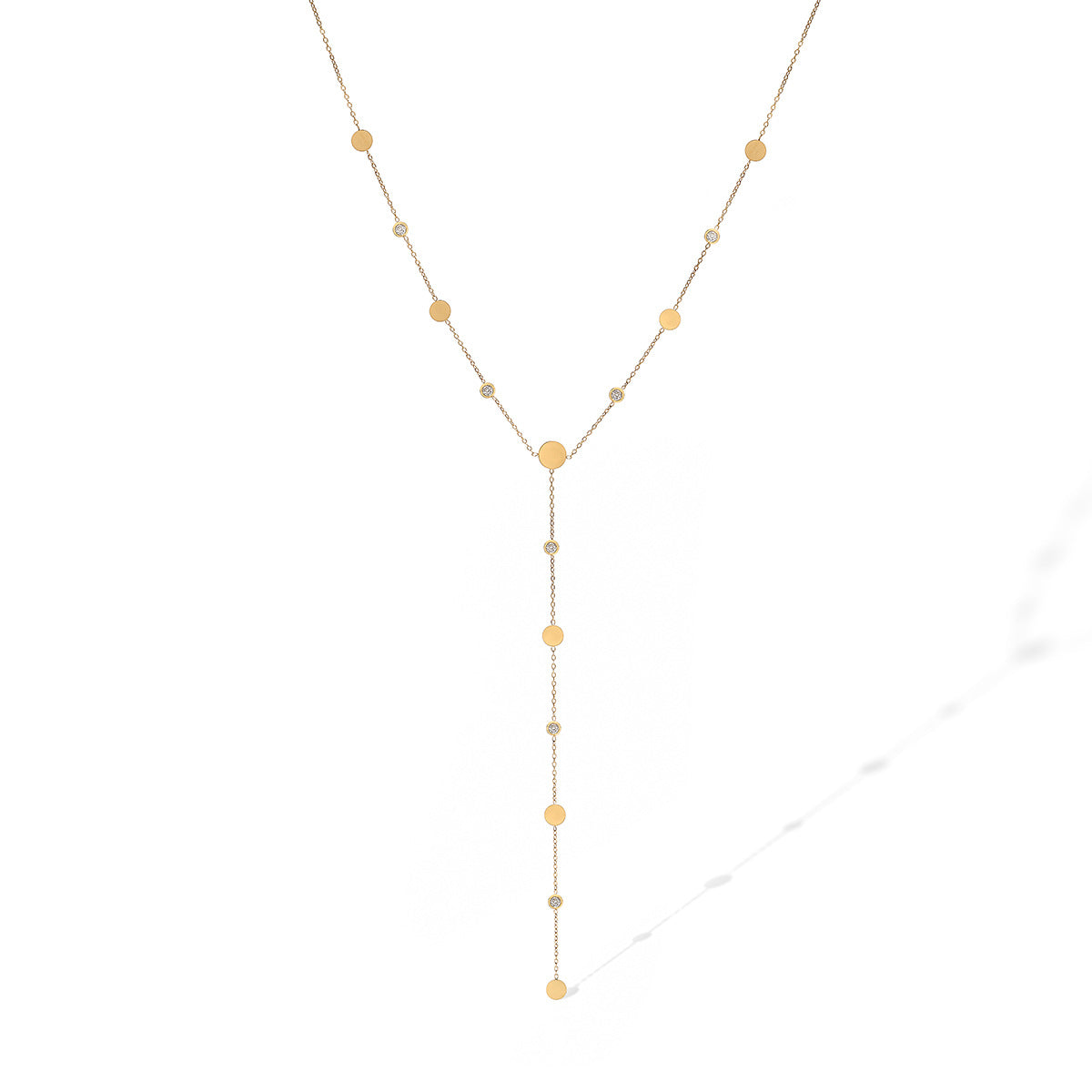 Elegante collana da donna in acciaio inossidabile placcato oro 18K a forma di cuore con intarsio in zirconi, stile vintage