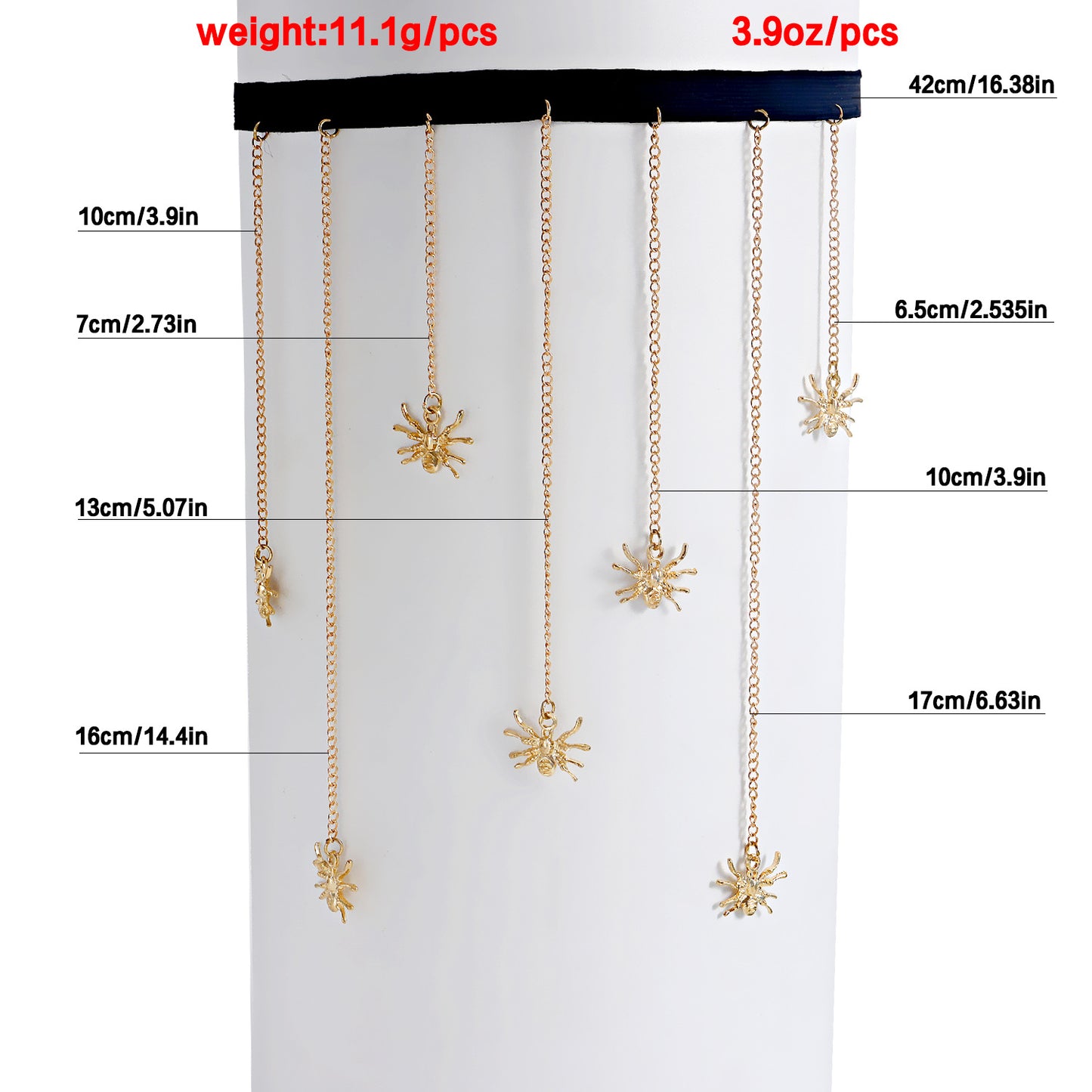 Punk Style Spider Pendant Ankle Chain for Women with Metal Charm and Tassel Detail