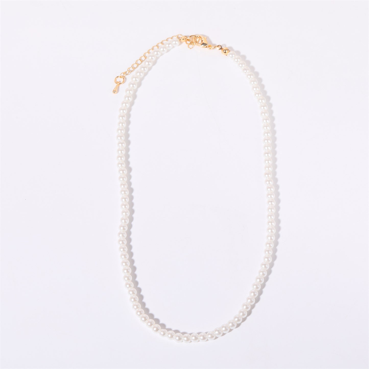 Collana di Perle di Vetro d'Ispirazione Vintage da Donna con Pendente Geometrico e Design Artigianale