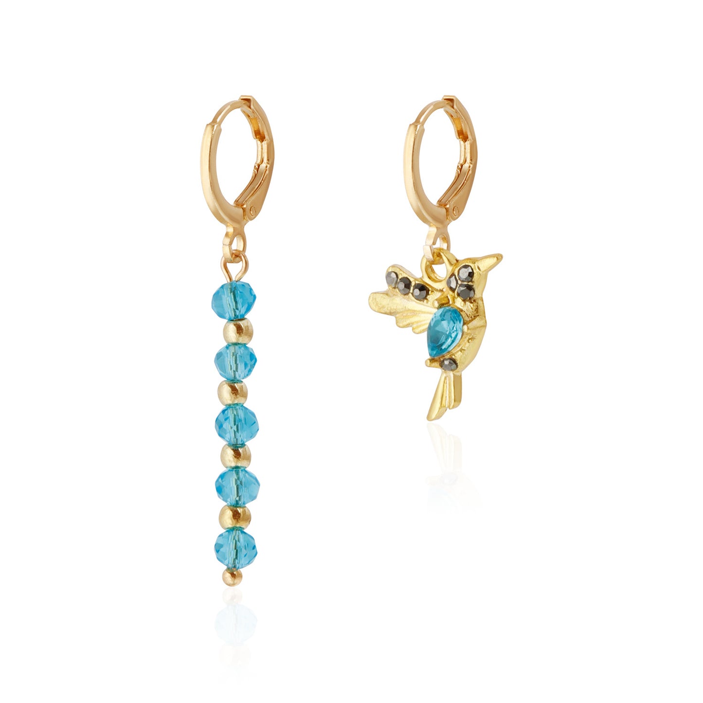 Minimalist Multi-Layer Blue Crystal Bead Butterfly Geometric Alloy Necklace for Women and Men