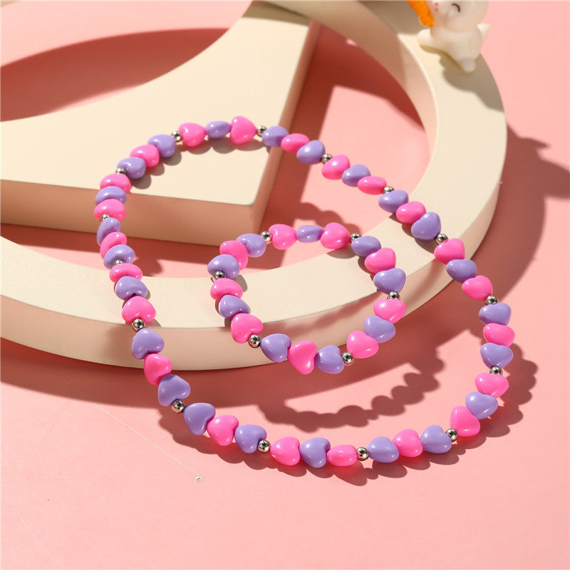 Collar de cadena de serpiente con perlas y flores de dibujos animados, con dije de resina, barra de dijes de bricolaje para niñas