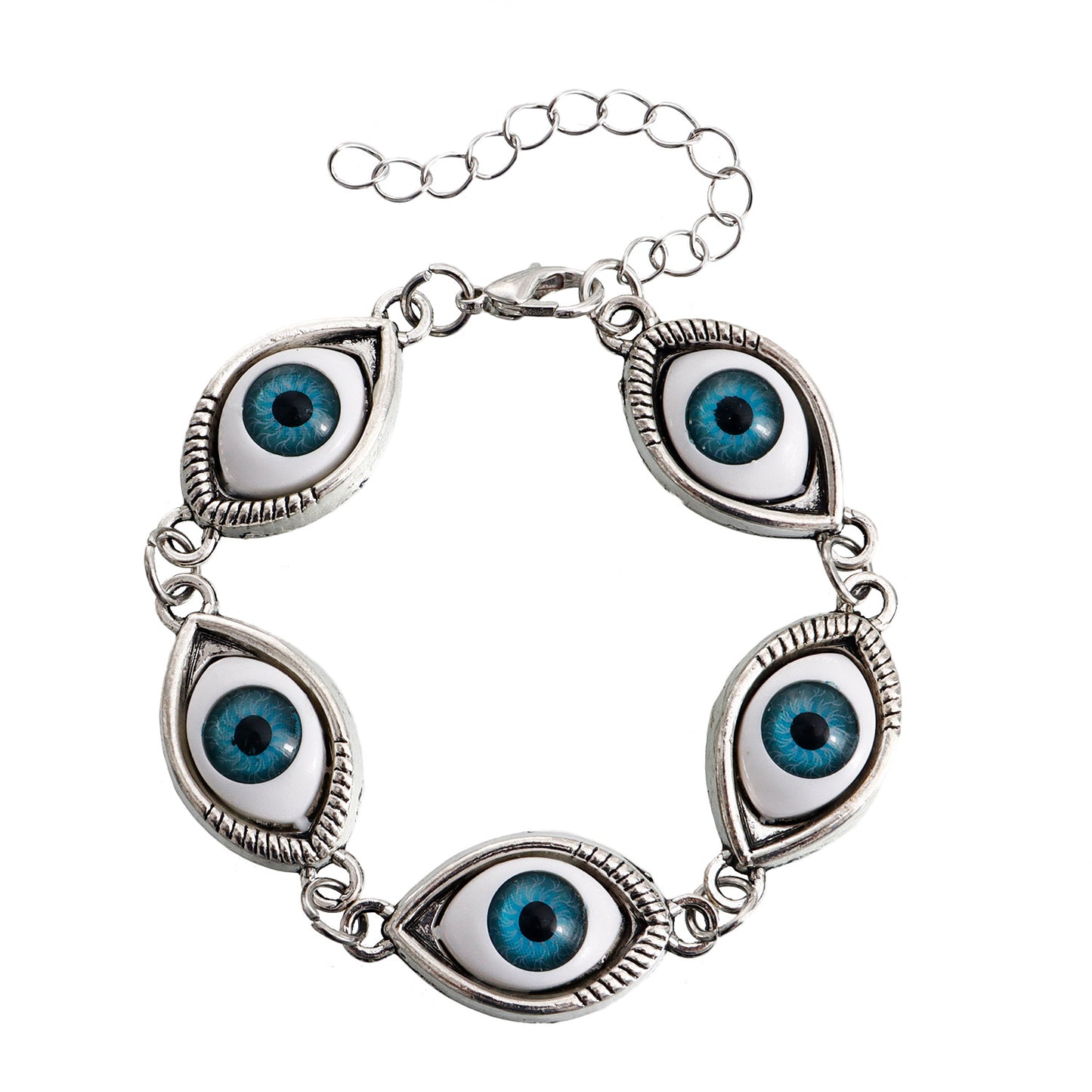 Punk Style Single-Layer Green Eye Waist Chain for Women Made of Metal Casual Vacation Body Jewelry