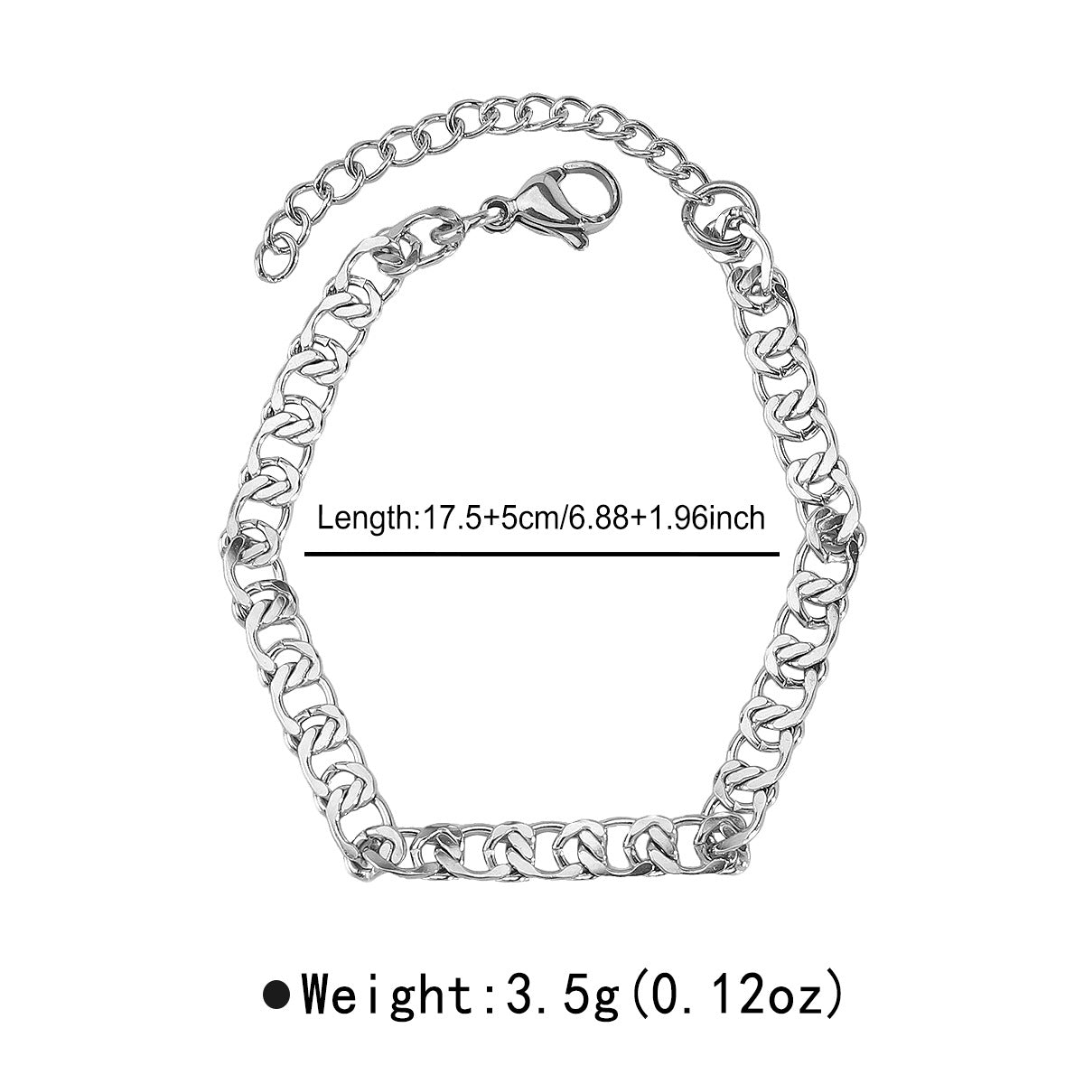 Elegante Pulsera Chapada de Acero Inoxidable con Diseño Geométrico para Mujer, Accesorio de Moda Minimalista