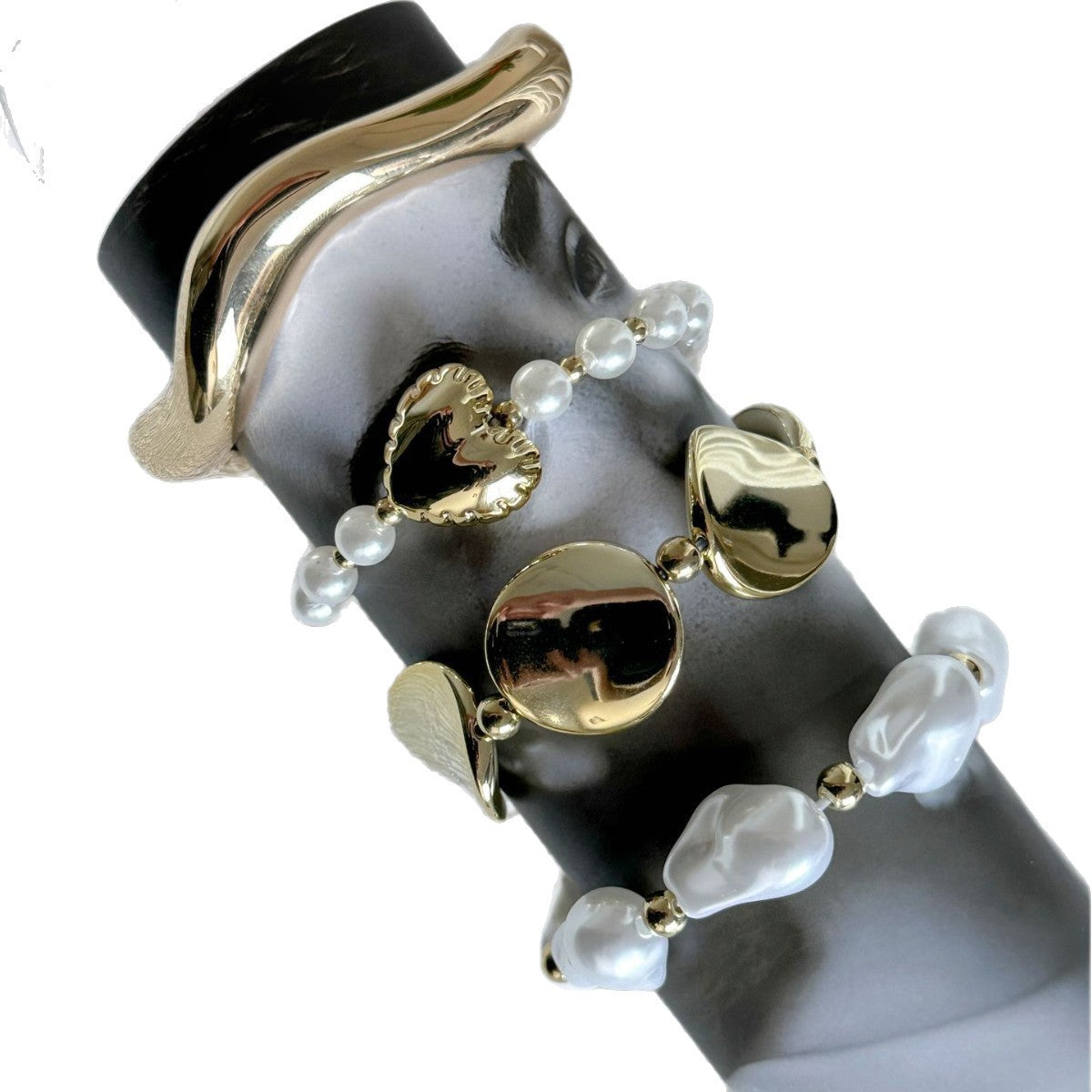 Fashion Geometric Round Acrylic Beaded Bracelet for Women