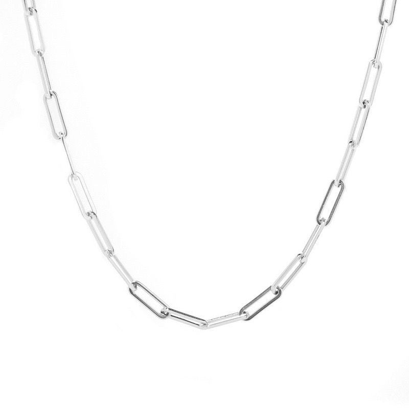 Minimalist Elegant Hollow Out Cross Titanium Steel Cable Chain Necklace for Unisex
