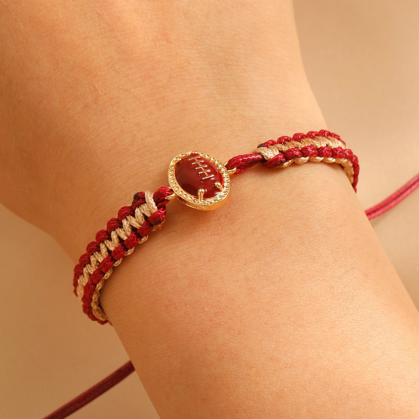 Bracciale in lega rotondo intrecciato sportivo unisex
