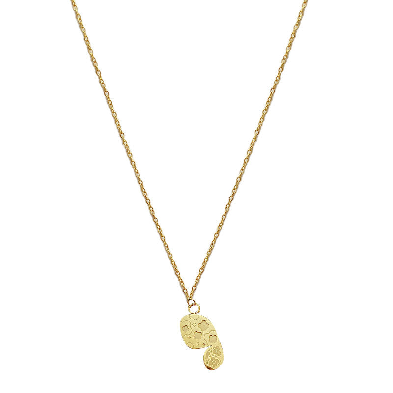 Sweet Round Queen Head Star Stainless Steel Pendant Titanium Steel Necklace with Tassel Cable Chain