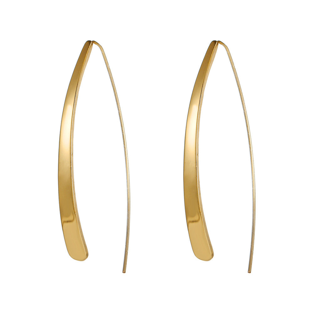 Minimalist Casual Geometric Round Brass Plated Hook Earrings