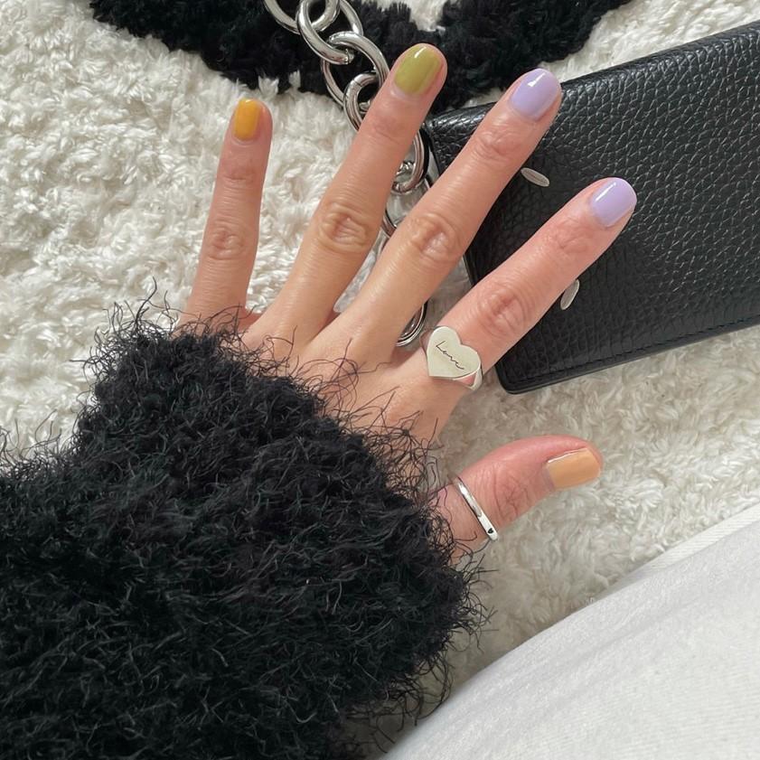 Anillo de plata de ley 925 con forma de corazón, diseño minimalista, para mujer