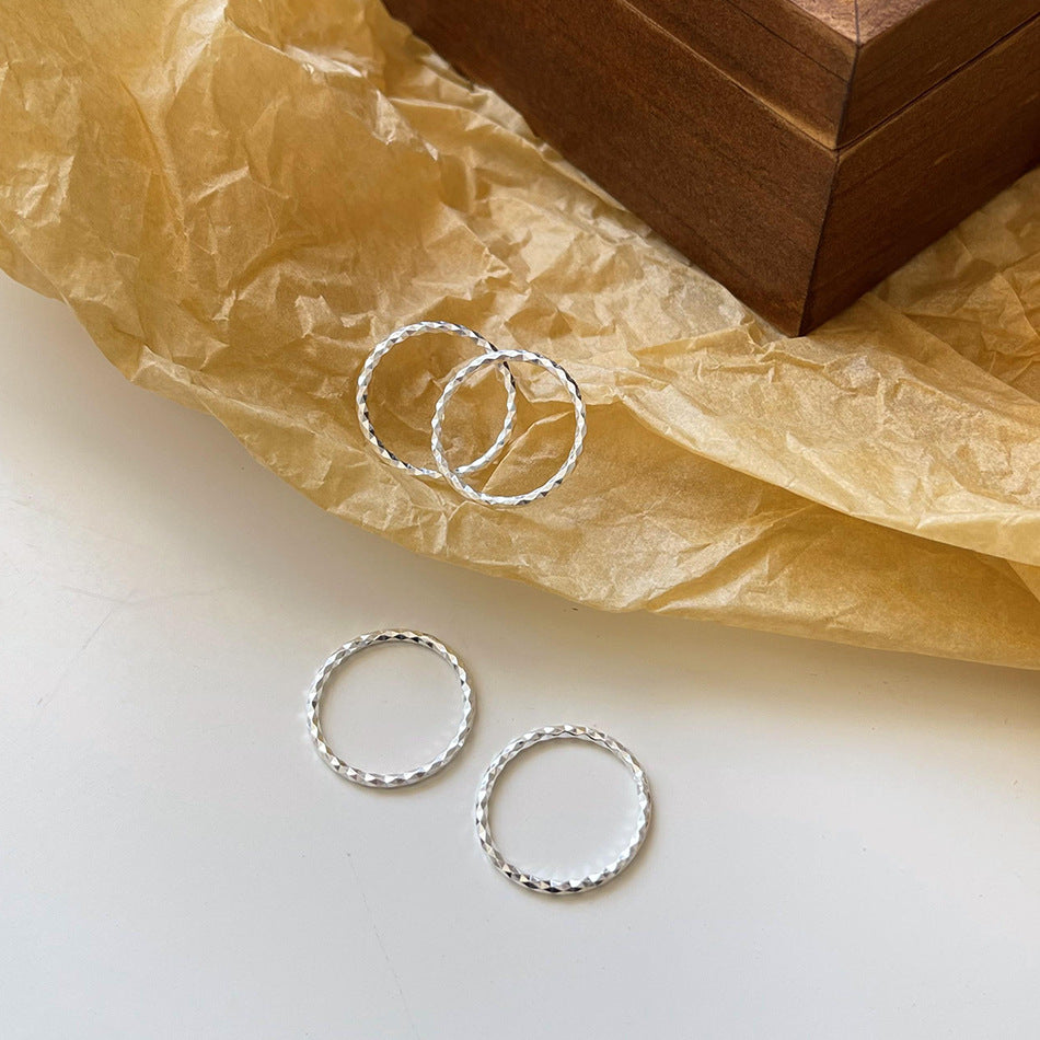 Minimalist Sweet 925 Sterling Silver Geometric Plated Ring