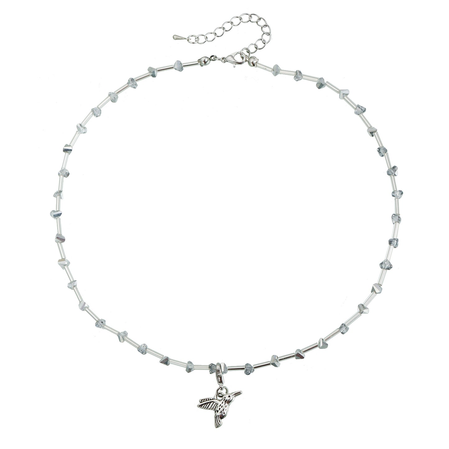 Creative Irregular Bird-Shaped Alloy Pendant Necklace for Women with Plated Finish and Clavicle Chain