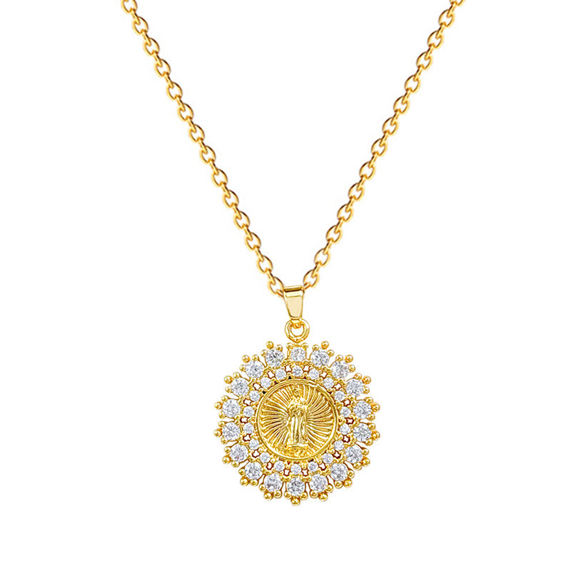 Collana in acciaio inossidabile a forma di animale in stile cartone animato con accenti di strass completi per donne e uomini, delicata catena per clavicola