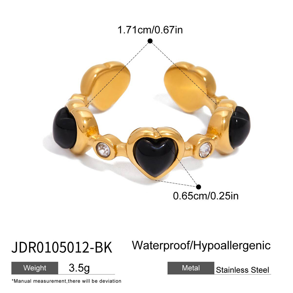 Anello geometrico in acciaio al titanio con intarsio in strass per donna, gioielli di moda in acciaio inossidabile placcato