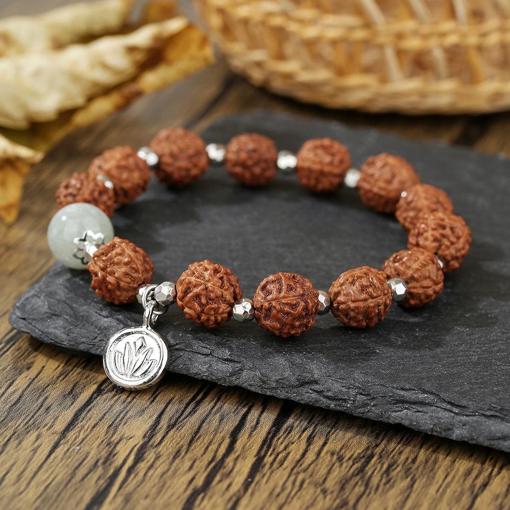 Geometric Round Wood Beaded Bracelet DIY Charm Bar Unisex