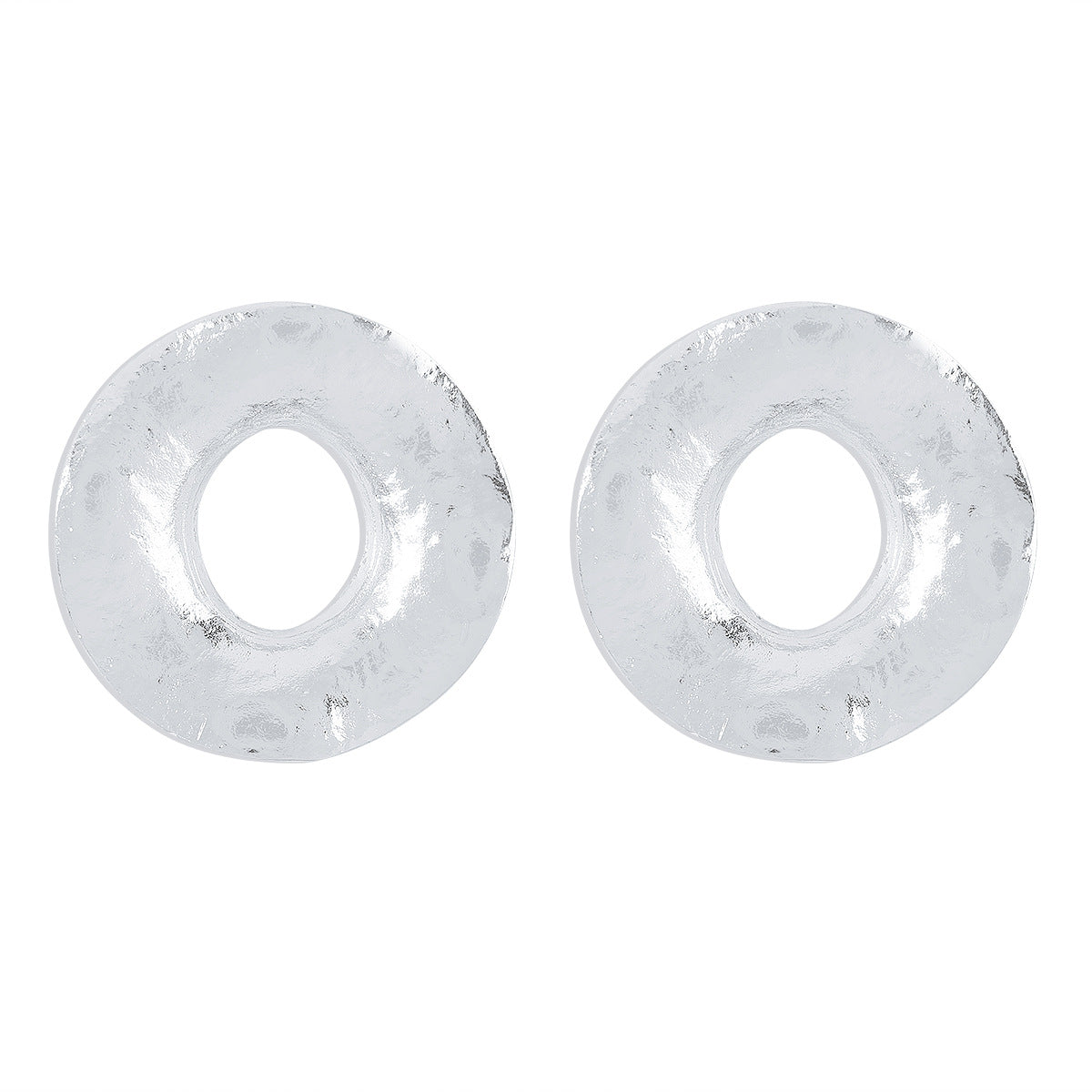 Pendientes de aro de aleación con forma geométrica y acabado chapado para mujer, estilo minimalista y moderno