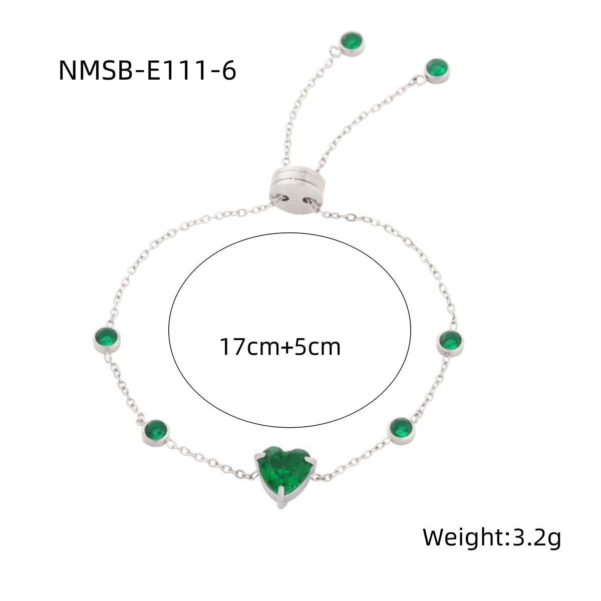 Fashionable Minimalist Starry Sky Heart-Shaped Rhinestone-Inlaid Titanium Steel Bracelet for Women with Plated Finish