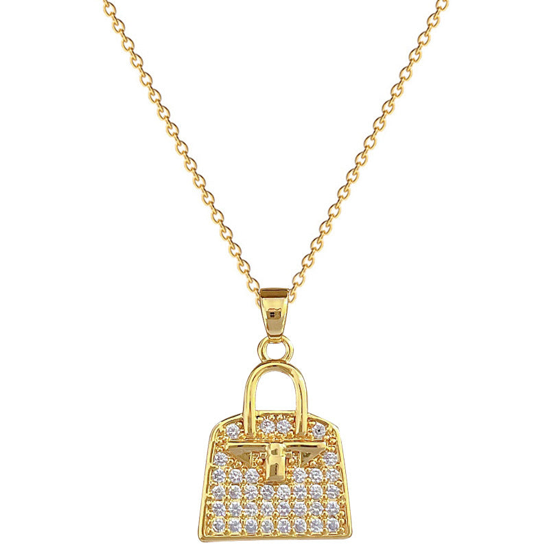 Minimalist Geometric Moon Pendant Necklace in Titanium Steel with Cubic Zirconia Accents for Women and Men