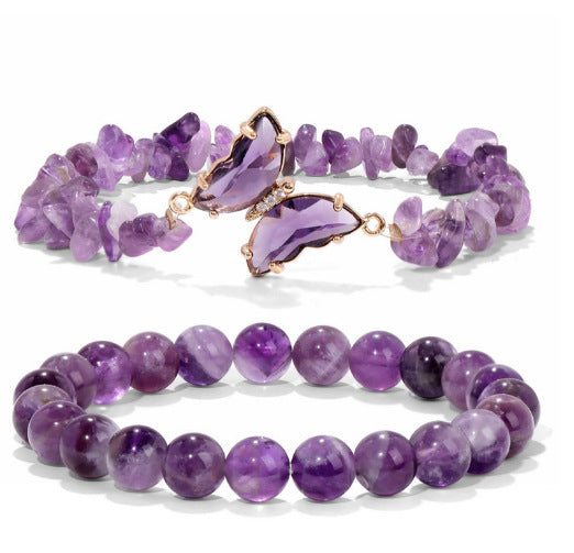 Bohemian Minimalist Crystal Butterfly Square Beaded Bracelet for Women