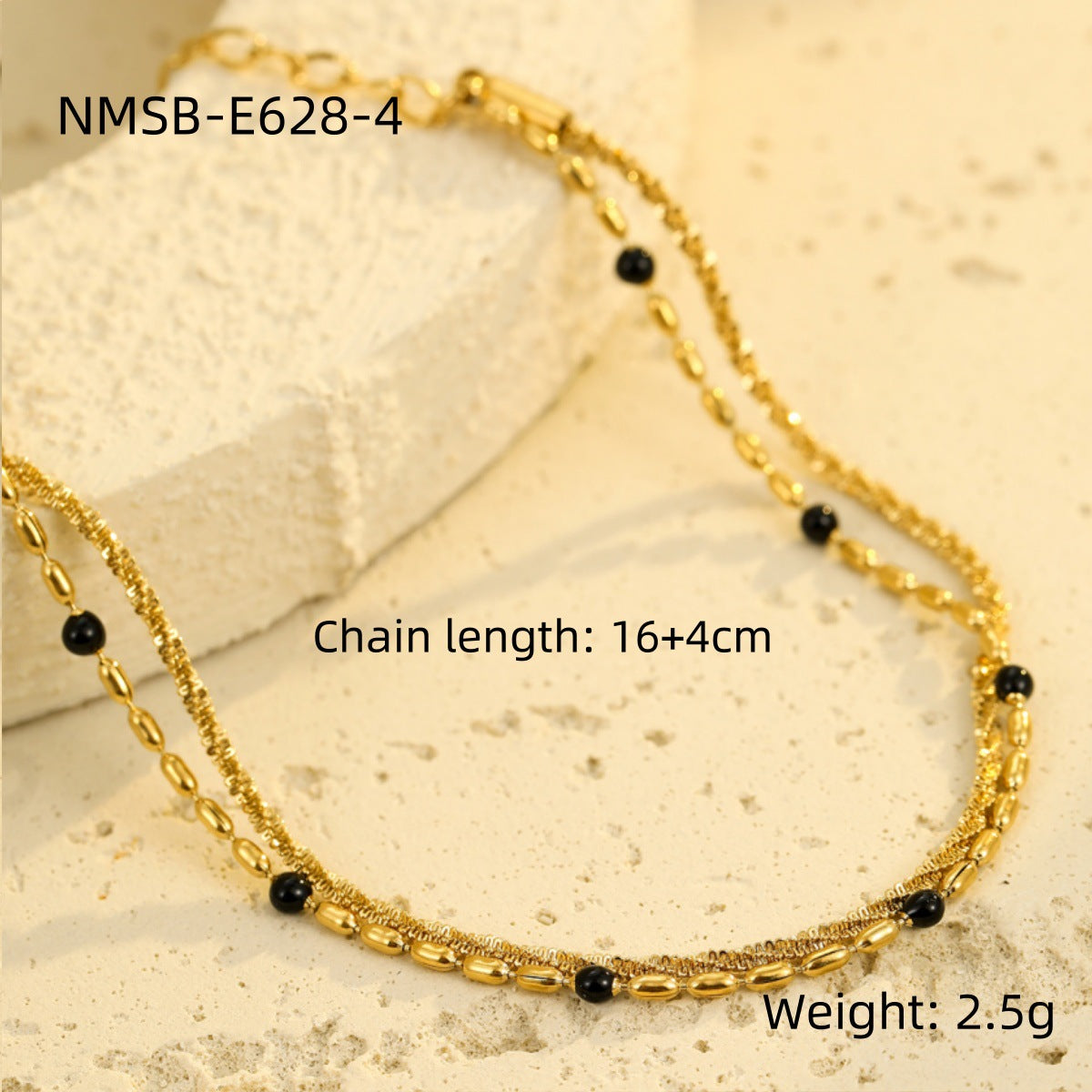 Bracciale da donna stile OL alla moda con perline, base in acciaio inossidabile, finitura placcata oro 18 carati, perline Miyu colorate, costruzione in acciaio al titanio