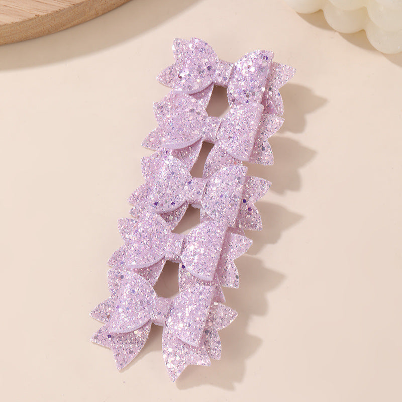 Fermaglio per capelli con fiocco doppio strato stile naturale per bambine con molletta a becco d'anatra in resina plastica, perfetto per bambini dai 3 ai 10 anni