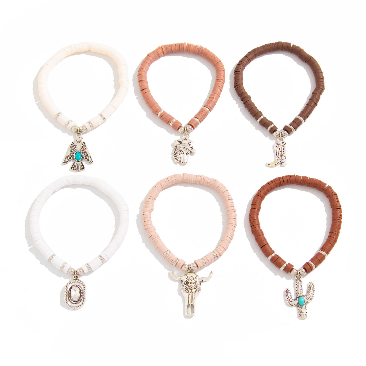 Bohemian Vintage Geometric Cactus Resin Plated Bracelet for Women