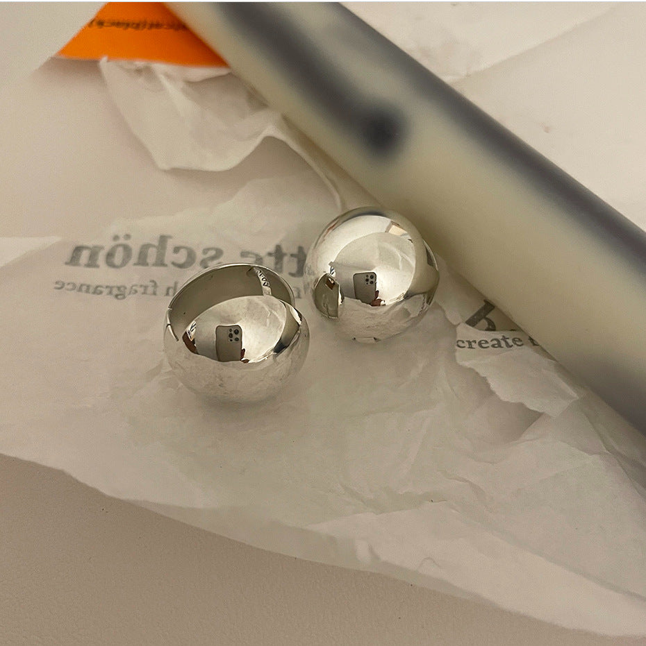 Orecchini da donna minimalisti vintage geometrici in argento sterling (925) placcati tondi ovali circolari