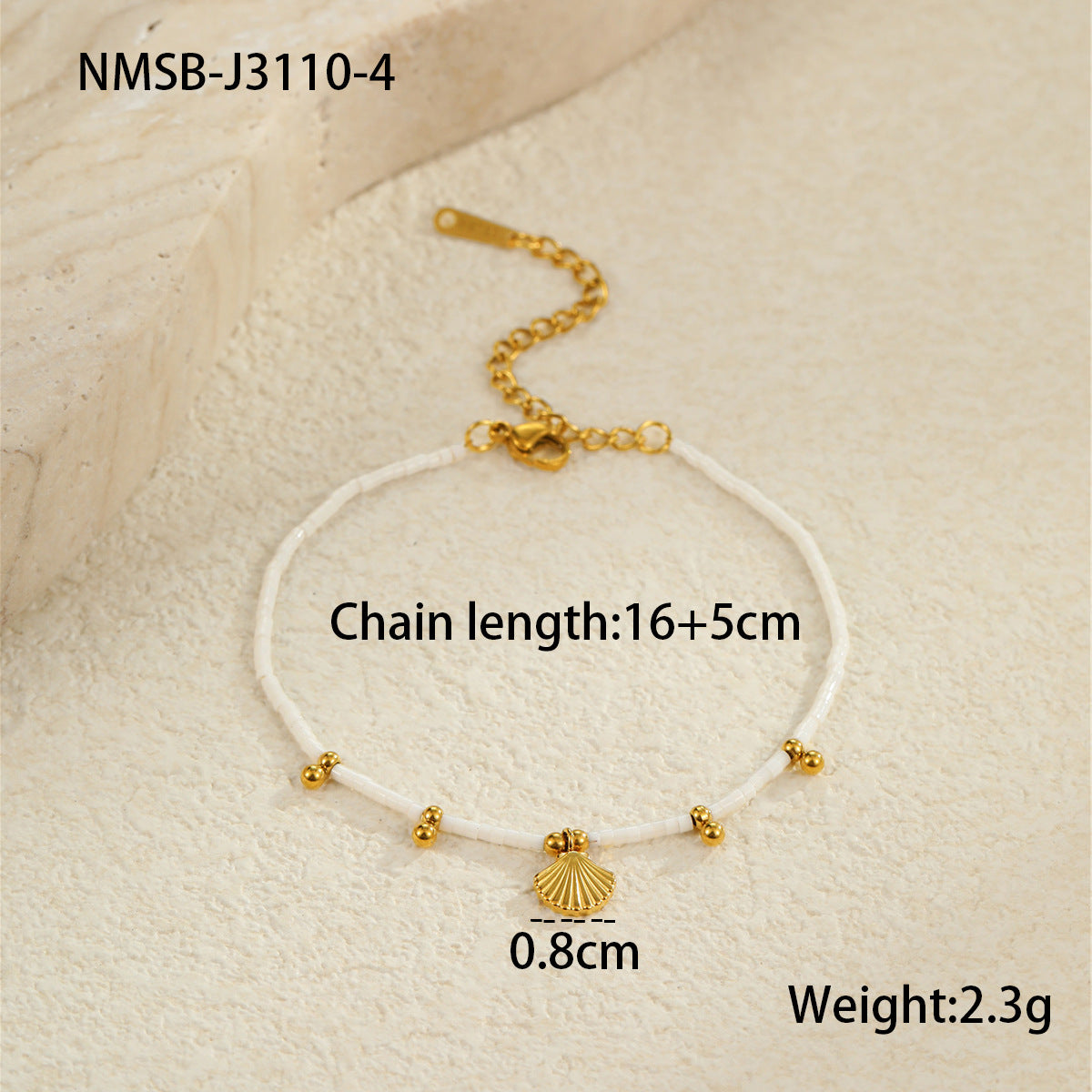 Fashionable Women's Geometric Stainless Steel Bracelet with 18K Gold Plating for Layering Vacation Style Jewelry
