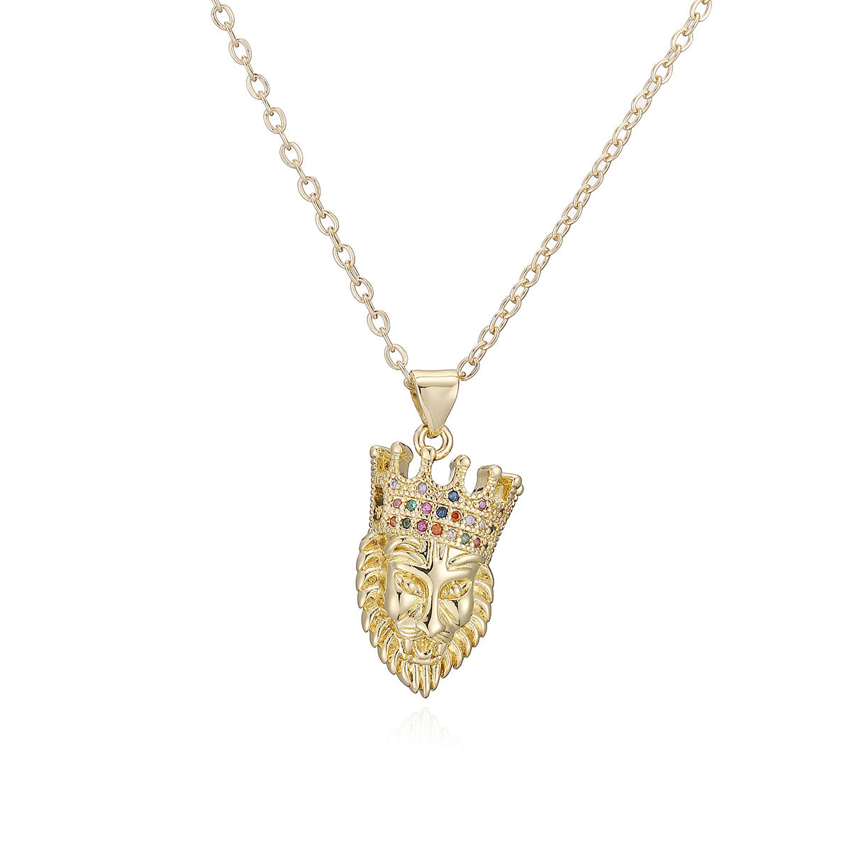 Minimalist Luxury Geometric Brass Gold Plated Inlay Pendant Necklace