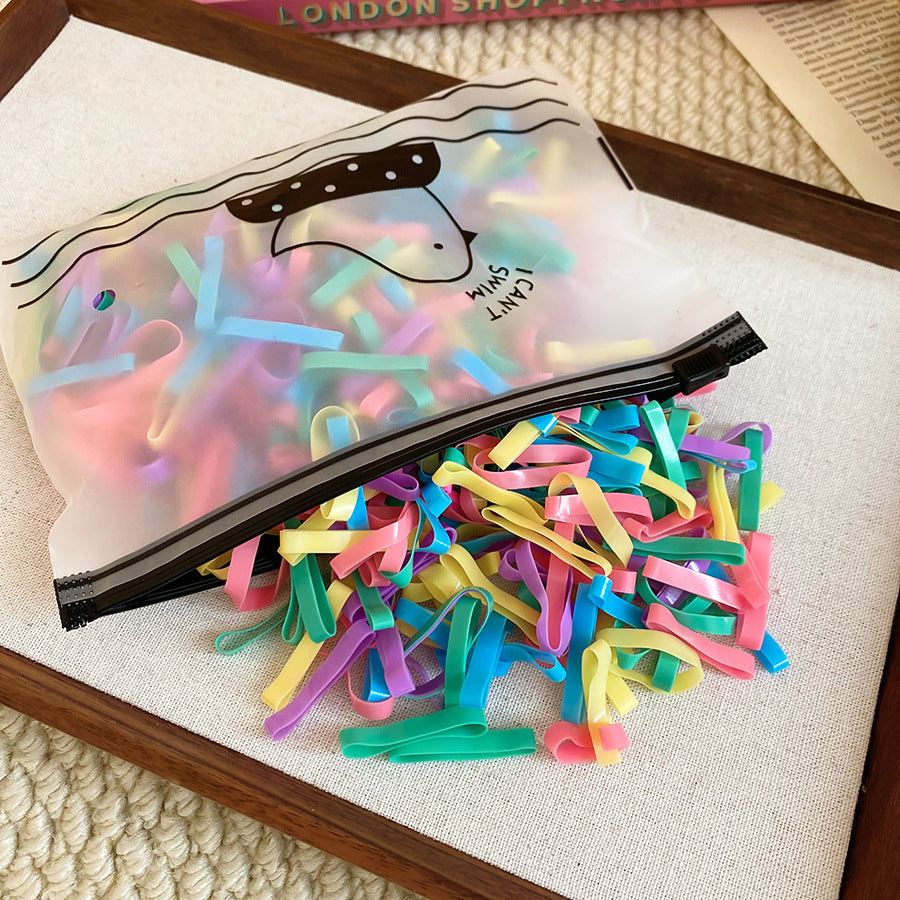 High-Elastic Polyester Hair Ties Set with Bowknot Design for Women Daily Use Gentle Durable Minimalist Hair Accessories