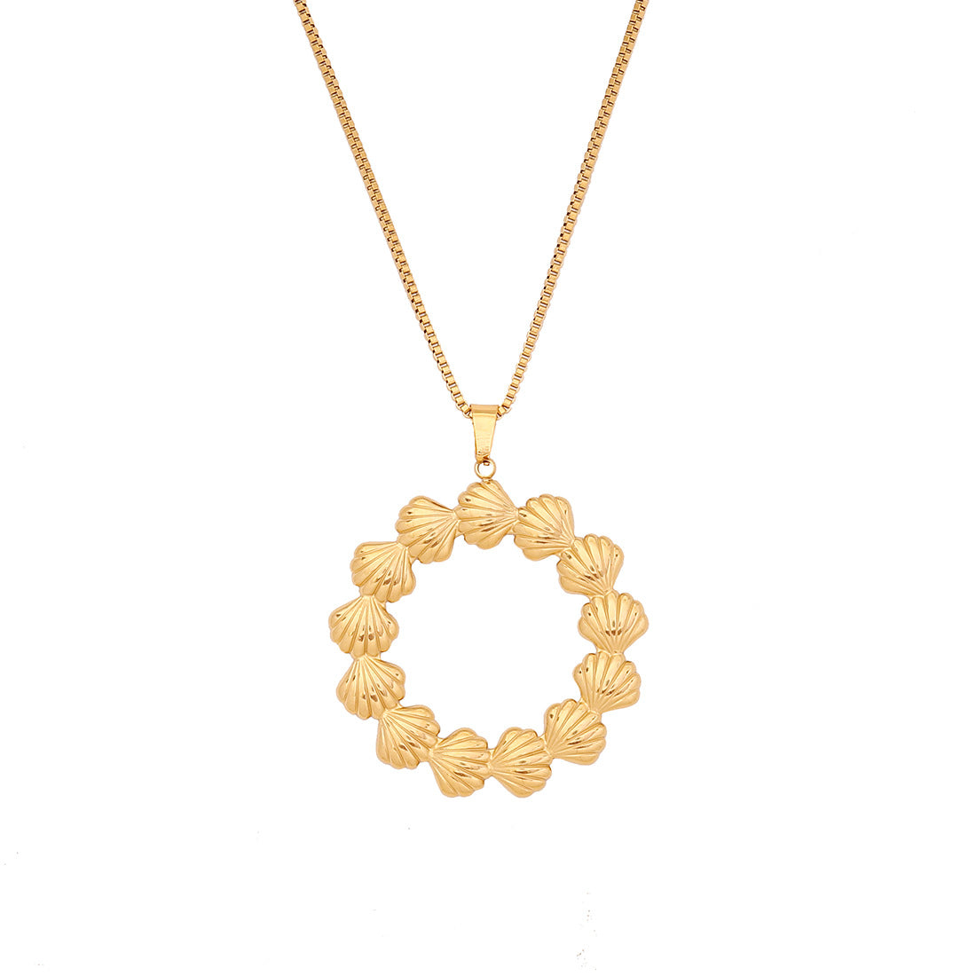 Heart-Shaped Sun Pendant Necklace in Stainless Steel for Women with Romantic and Playful Design