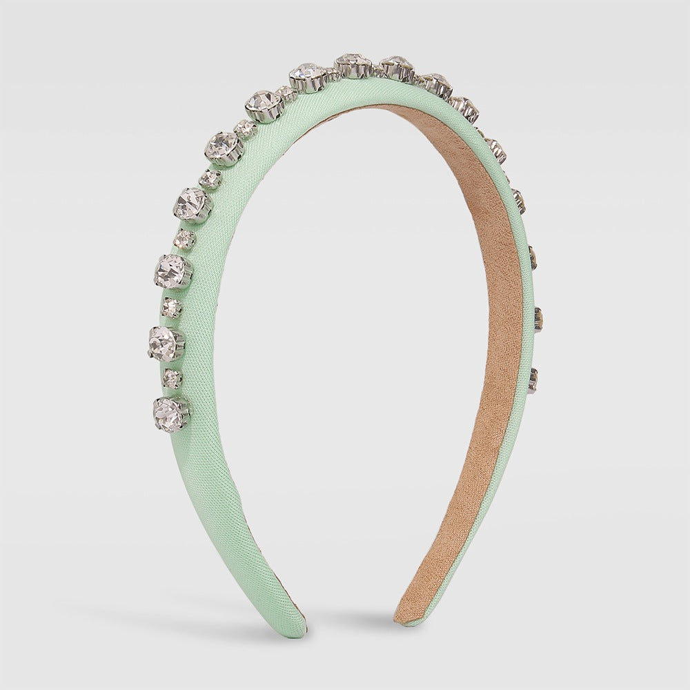 Elegant Minimalist Geometric Hairband for Women with Alloy Base and Rhinestone Accents