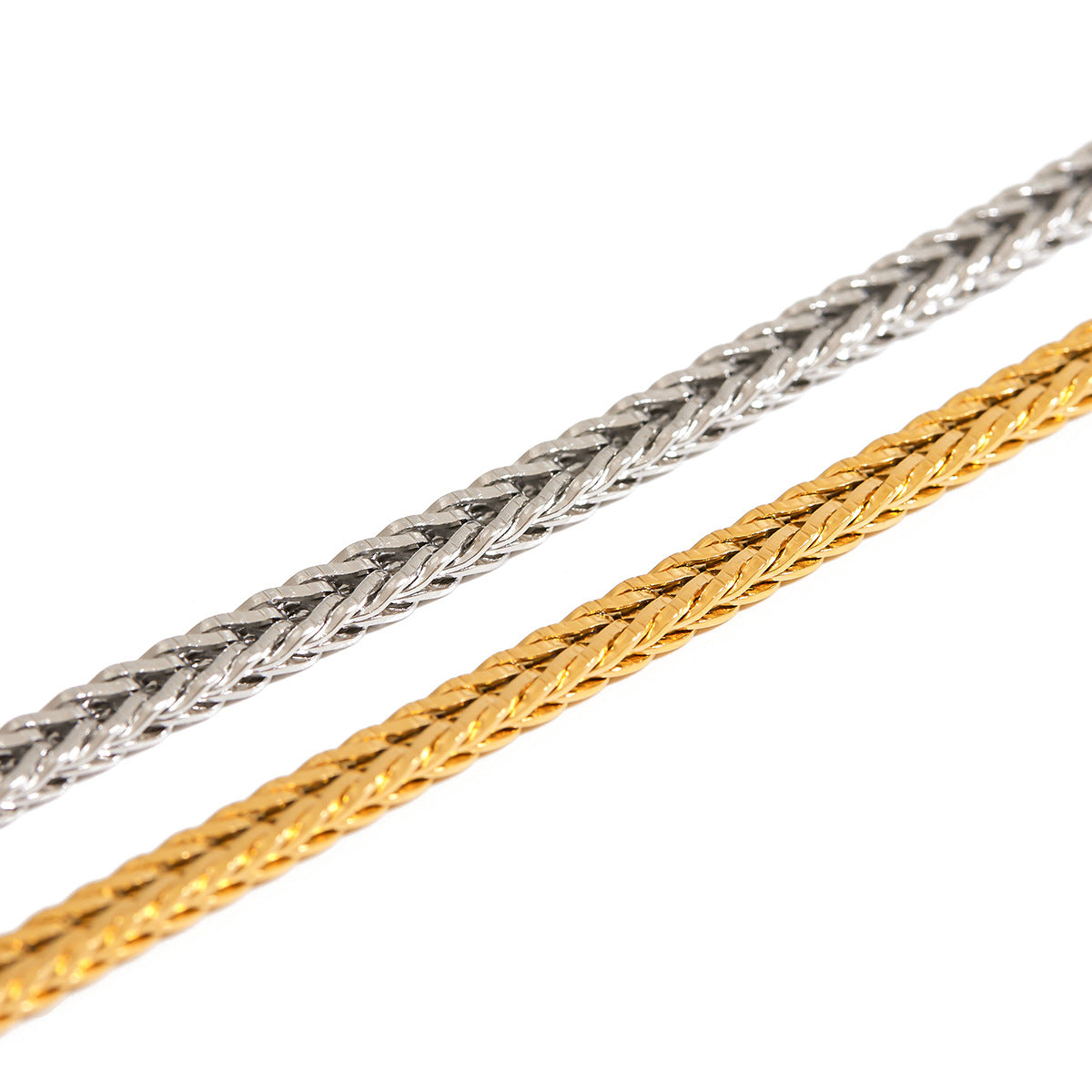 Pulsera de acero inoxidable con baño de oro de 18K para mujer, diseño geométrico de lujo minimalista