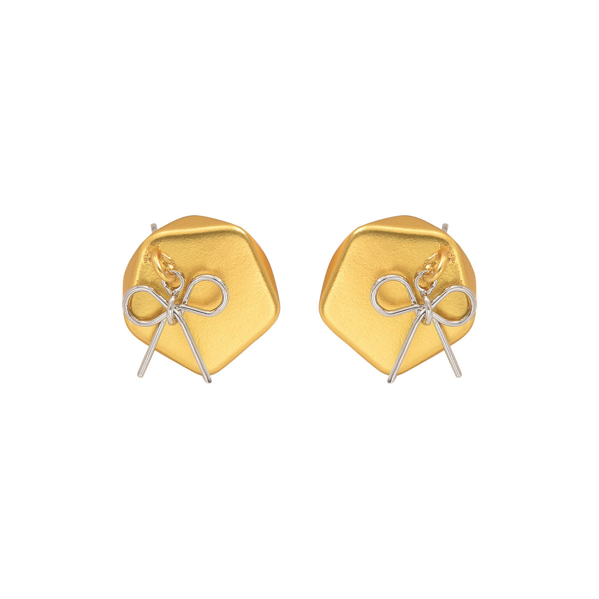 Pendientes de Cobre en Forma de Lazo Inspirados en el Bosque con Acabado Galvanizado para Mujer