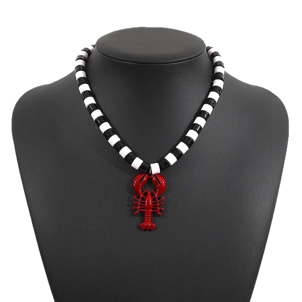 Minimalist Animal-Shaped Enamel Pendant Necklace with Geometric Design in Alloy and Resin for Women