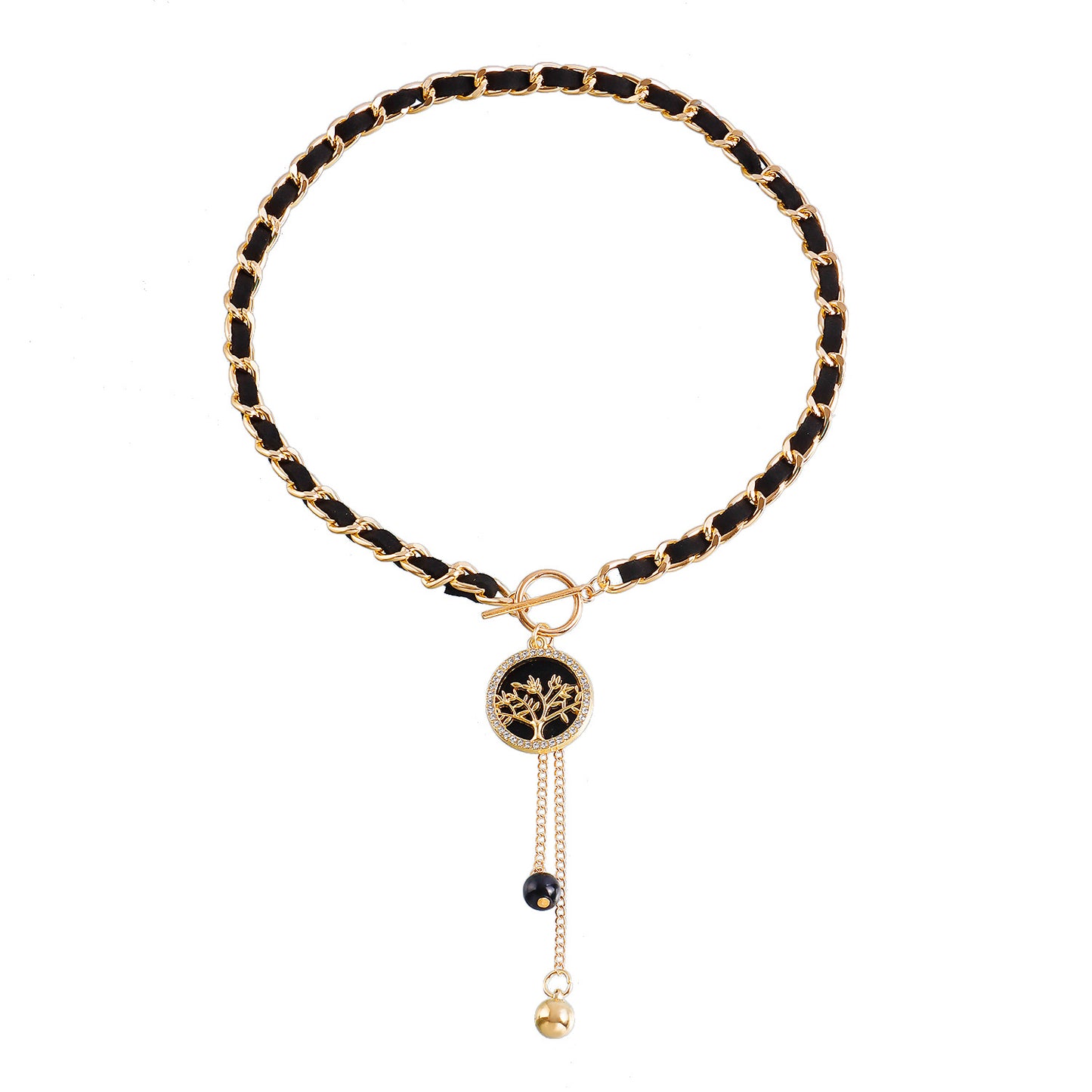 Minimalist Heart Alloy Plated Pendant Necklace with Tassel for Women