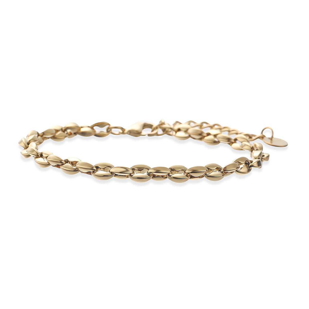 Geometric Gold Plated Stainless Steel Bracelet for Women