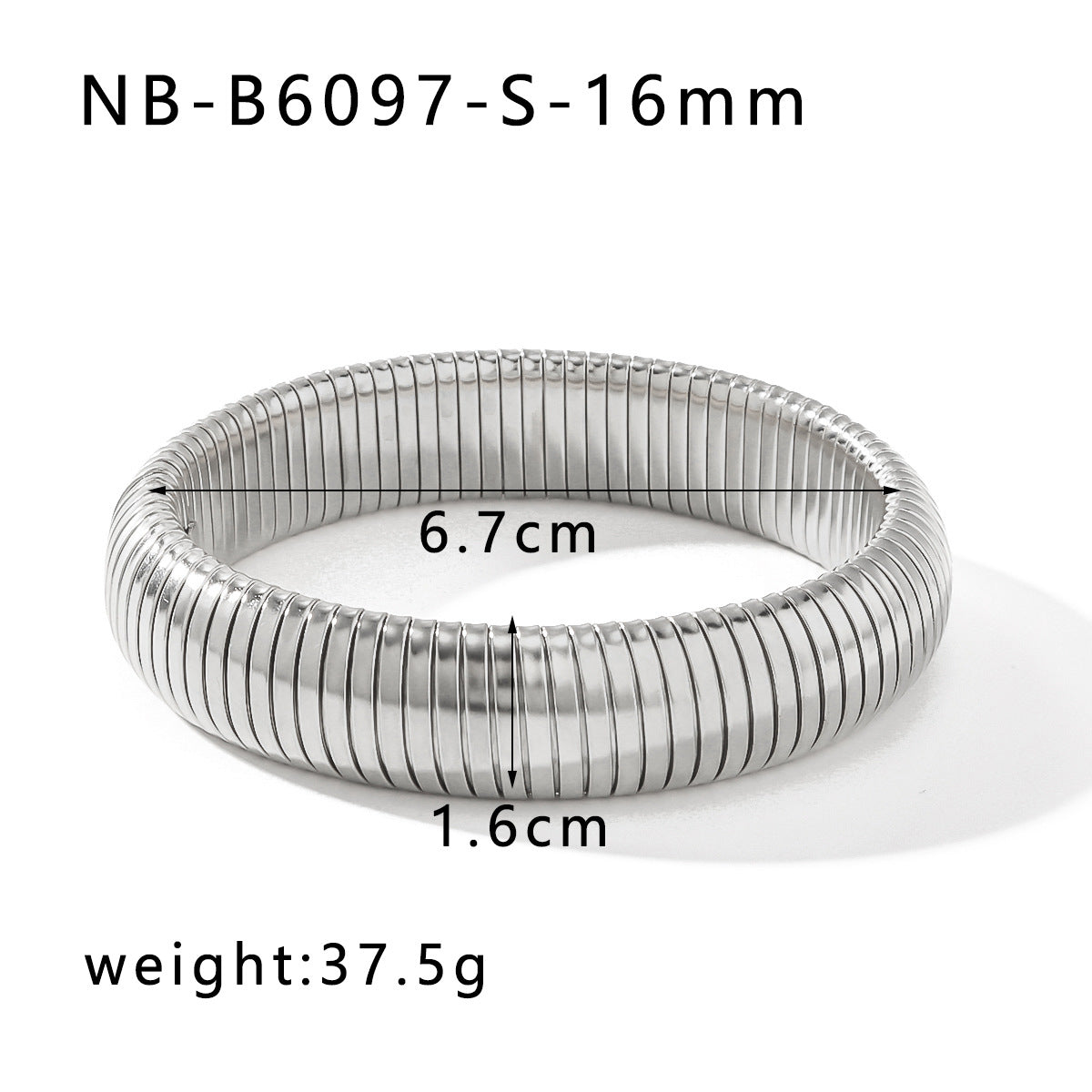 Bracciale con Fascia Larga Elastica a Spina di Serpente in Stile Vintage da Donna, Realizzato in Acciaio Inossidabile con Placcatura in Oro 18K
